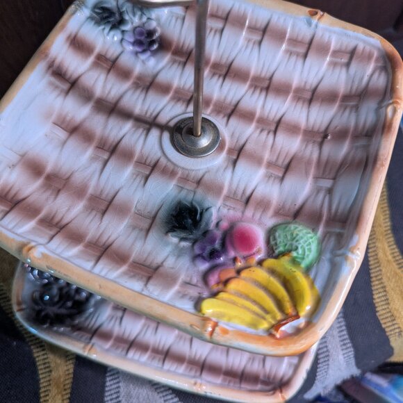 *COMING SOON*Vintage 2 Tier Ceramic Treat stand - Picture 6 of 9